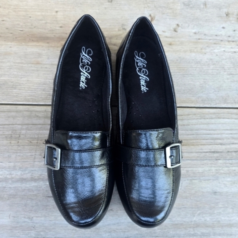 Life Stride Dhana Y2K Office Siren Revival Vegan Leather Comfort Wedge Loafer 8M